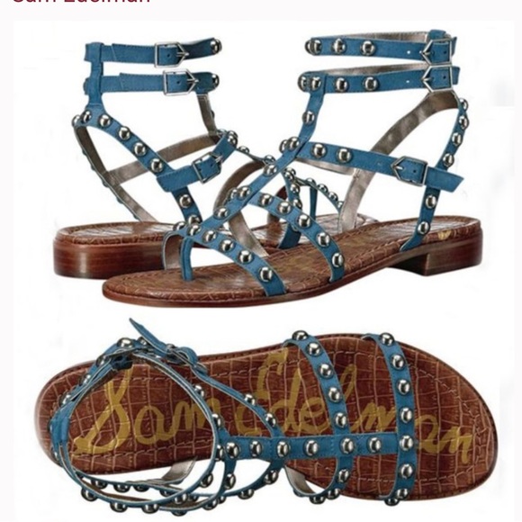 Sam Edelman Shoes Sam Edelman Blue Eavan Studded Gladiator Sandals